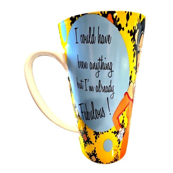 Delish Fabulous Quote Art Deco Tumbler Mug Glam Desk Decor Relic Gift Chic Power - Picture 2 of 9